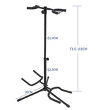 Maxbell Double Guitar Stand Holds 2 Guitars Holder Rack for Classical Banjo Acoustic