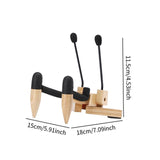 Maxbell Ukulele Stand Wood Ukulele Stand for Ukulele Musical Instruments 15x18x11.5cm light brown