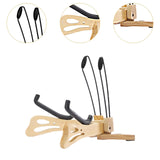 Maxbell Ukulele Stand Wood Ukulele Stand for Ukulele Musical Instruments 35x32.5x33.5cm light brown