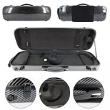 Maxbell Violin Case Lightweight Dustproof Shockproof Stylish Convenient Soft Padding Black Carbon Pattern