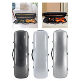Maxbell Violin Case Lightweight Dustproof Shockproof Stylish Convenient Soft Padding Black Carbon Pattern