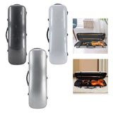 Maxbell Violin Case Lightweight Dustproof Shockproof Stylish Convenient Soft Padding Black Carbon Pattern