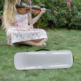 Maxbell Violin Case Lightweight Dustproof Shockproof Stylish Convenient Soft Padding White Carbon Pattern