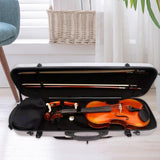 Maxbell Violin Case Lightweight Dustproof Shockproof Stylish Convenient Soft Padding Silver