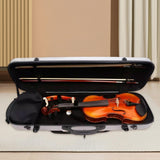 Maxbell Violin Case Lightweight Dustproof Shockproof Stylish Convenient Soft Padding Silver