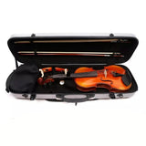 Maxbell Violin Case Lightweight Dustproof Shockproof Stylish Convenient Soft Padding Silver