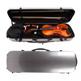 Maxbell Violin Case Lightweight Dustproof Shockproof Stylish Convenient Soft Padding Silver