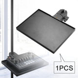 Maxbell Sound Card Tray Shelf Mic Stand Clamp Rack Tray Holder for Live Studio Stage 22.5cmx16.5cm