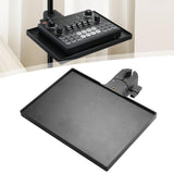 Maxbell Sound Card Tray Shelf Mic Stand Clamp Rack Tray Holder for Live Studio Stage 22.5cmx16.5cm