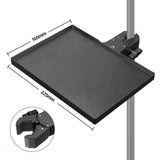 Maxbell Sound Card Tray Shelf Mic Stand Clamp Rack Tray Holder for Live Studio Stage 22.5cmx16.5cm