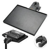 Maxbell Sound Card Tray Shelf Mic Stand Clamp Rack Tray Holder for Live Studio Stage 22.5cmx16.5cm