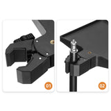 Maxbell Sound Card Tray Shelf Mic Stand Clamp Rack Tray Holder for Live Studio Stage 22.5cmx16.5cm