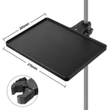 Maxbell Sound Card Tray Shelf Mic Stand Clamp Rack Tray Holder for Live Studio Stage 27.5cmx20.5cm