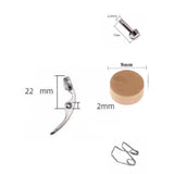Maxbell Trumpet Water Key Spit Valve Kit for Trumpet Players Wind Instrument Replace Small