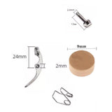 Maxbell Trumpet Water Key Spit Valve Kit for Trumpet Players Wind Instrument Replace Large