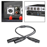 Maxbell XLR Splitter Cable 1 Female to 2 Male Microphone Cable for Amplifier Mixers 50cm