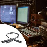 Maxbell XLR Splitter Cable 1 Female to 2 Male Microphone Cable for Amplifier Mixers 50cm