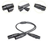 Maxbell XLR Splitter Cable 1 Female to 2 Male Microphone Cable for Amplifier Mixers 50cm