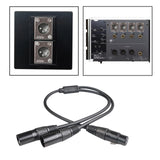 Maxbell XLR Splitter Cable 1 Female to 2 Male Microphone Cable for Amplifier Mixers 100cm