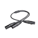 Maxbell XLR Splitter Cable 1 Female to 2 Male Microphone Cable for Amplifier Mixers 100cm