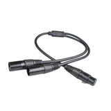 Maxbell XLR Splitter Cable 1 Female to 2 Male Microphone Cable for Amplifier Mixers 150cm