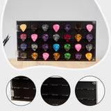 Maxbell Guitar Pick Holder Storage Box Hold 28 Picks Decoration Acrylic Display Case