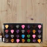 Maxbell Guitar Pick Holder Storage Box Hold 28 Picks Decoration Acrylic Display Case