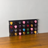 Maxbell Guitar Pick Holder Storage Box Hold 28 Picks Decoration Acrylic Display Case