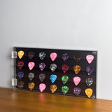 Maxbell Guitar Pick Holder Storage Box Hold 28 Picks Decoration Acrylic Display Case