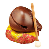 Maxbell Temple Block Compact Handcraft Red Sandalwood Musical Instrument Wooden Fish 4 Inch