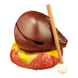 Maxbell Temple Block Compact Handcraft Red Sandalwood Musical Instrument Wooden Fish 4 Inch