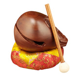 Maxbell Temple Block Compact Handcraft Red Sandalwood Musical Instrument Wooden Fish 4 Inch