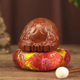 Maxbell Temple Block Compact Handcraft Red Sandalwood Musical Instrument Wooden Fish 4 Inch