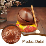 Maxbell Temple Block Compact Handcraft Red Sandalwood Musical Instrument Wooden Fish 4 Inch
