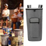 Maxbell Djembe Drum Bag Dustproof Sturdy with Shoulder Strap Protection Carrying Bag 12inch Gray