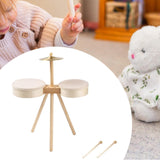 Maxbell Small Drum Set Music Practice Wooden Sensory Toys Educational Percussion Toy Without Pedal Drum