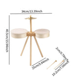 Maxbell Small Drum Set Music Practice Wooden Sensory Toys Educational Percussion Toy Without Pedal Drum