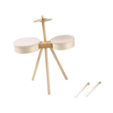 Maxbell Small Drum Set Music Practice Wooden Sensory Toys Educational Percussion Toy Without Pedal Drum