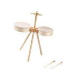 Maxbell Small Drum Set Music Practice Wooden Sensory Toys Educational Percussion Toy Without Pedal Drum