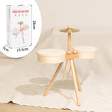 Maxbell Small Drum Set Music Practice Wooden Sensory Toys Educational Percussion Toy Without Pedal Drum