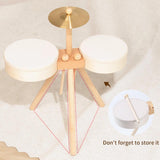 Maxbell Small Drum Set Music Practice Wooden Sensory Toys Educational Percussion Toy Without Pedal Drum