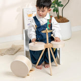 Maxbell Small Drum Set Music Practice Wooden Sensory Toys Educational Percussion Toy With Pedal Drum
