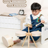 Maxbell Small Drum Set Music Practice Wooden Sensory Toys Educational Percussion Toy With Pedal Drum