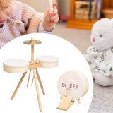 Maxbell Small Drum Set Music Practice Wooden Sensory Toys Educational Percussion Toy With Pedal Drum
