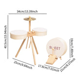 Maxbell Small Drum Set Music Practice Wooden Sensory Toys Educational Percussion Toy With Pedal Drum
