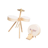 Maxbell Small Drum Set Music Practice Wooden Sensory Toys Educational Percussion Toy With Pedal Drum
