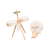 Maxbell Small Drum Set Music Practice Wooden Sensory Toys Educational Percussion Toy With Pedal Drum