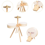 Maxbell Small Drum Set Music Practice Wooden Sensory Toys Educational Percussion Toy With Pedal Drum