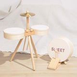 Maxbell Small Drum Set Music Practice Wooden Sensory Toys Educational Percussion Toy With Pedal Drum