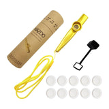 Maxbell Kazoo Flute for Kids Christmas Children Development Sense Musical Instrument Gold